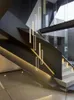 Chandeliers Staircase Long Chandelier Modern Villa Duplex Hall Nordic Black/gold Rectangular Led Indoor Lighting