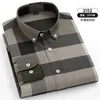 Chemises décontractées pour hommes 2023 pur coton hommes Oxford rayé plaid affaires de haute qualité chemise à manches longues pour homme boutonné