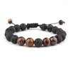 Strand Adjustable Lava Rock Stone Essential Oil Anxiety Diffuser Bracelet Meditation Relax Healing For Women Man Gift