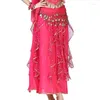 Scen Wear High Quality Belly Skirt Sequin Women Oriental Bellydance Costumes Chiffon Bollywood Dancing kjolar