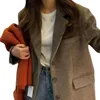 Płaszcz, garnitur, damskie 2023 jesień/zima nowa moda luźna i odchudzająca brytyjski styl francuski w stylu swobodnym wełnianym płaszczem
