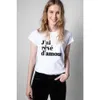 Zadig Voltaire Camiseta feminina 23ss zv carta reunindo bainha arco algodão feminino vermelho em torno do pescoço manga curta camiseta