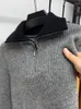 Maglioni da uomo Maglione a mezza catena con collo a catena di alta moda di fascia alta Semplice polo pullover caldo autunno e inverno addensato