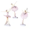 Forniture festive 3Pcs Cake Topper Ballet Girls Decoration Dancing Doll Party Ballerina Cupcake Toppers per il compleanno della bambina