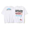 Y2k Streetwear Color Match Letter Foaming Broken White Sommer T-Shirts Männer und Frauen Kurzarm Baumwoll-T-Shirt