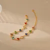 Link bransoletki klasyczne bransoletka cukierka kolorowy szklany wiertło ręcznie robione słodkie ręczne sznurek styl etniczny akcesoria hurtowe 131