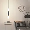 Hanglampen Noordelijke minimalistische LED -lampen Zwart bedlamp Hanglamp