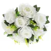 Dekorativa blommor Faux Artificial Ball Rose Hushållskolumn Vägledkrans Plastiska falska bollar Centerpieces Bouquet