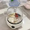 Soup Stock Pots Household Large Bowl Salad with Lid Instant Noodle Can Directly Cook Binaural Glass Pot 231124