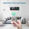 ساعة الحائط الرقمية على مدار الساعة شاشة شاشة حديثة لدرجة الحرارة الخارجية