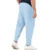 Men's Pants American Summer Sports And Casual Trend Solid Color Wide Hip Hanger Large Size For Men