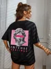 Kvinnors tshirt intensiva känslor europeiska konststaty street tshirts kvinnor mode hip hop andas anda toppar bomull överdimensionerade varumärke kläder tees 230425