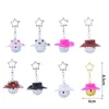 Porte-clés Vintage Disco Ball Porte-clés Mini Pentagramme Cowboy Chapeau Réutilisable Suspendu Filles Garçons Décoration De Fête