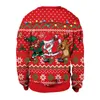 Maglioni da donna Pullover natalizi per uomo Renna Maglione stampato in 3D Maglione con collo Top Coppia Abbigliamento Felpe per feste 231124