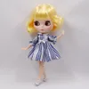 Dolls ICY DBS factory blyth doll joint body Glossy face or frosted face yellow curly hair DIY sd gift toy 230426