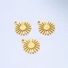 Charms WZNB 5Pcs Flowers For Jewelry Making Sunflowers Stainless Steel Pendant Diy Earring Necklace Accessories Supplies
