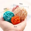 Flores decorativas 10pcs Rattan Ball Multi cores Straw Handcraft Wedding Party DIY Home Christmas Halloween Decoração da parede