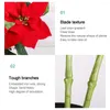 Dekorativa blommor 79 cm Poinsettia grenar Artificial Real Touch Flannel Xmas Tree Ornament Juldekorationer Hem Bouquet Fake Flower