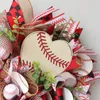 Decorative Flowers Plaid Decorations For Home Wall Mounted Decor Wreath Love And Signage Functional Baseball Door Hanger