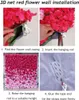 Fiori decorativi Rosa 3D Sfondo di stoffa Fiore Simulazione della parete Decorazione della festa nuziale Sfondo per interni all'aperto