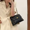 Lingge Black Chain for Crossbody Grade Summer High Capacity Double Layer One Shoulder Underarm Stray Bag wholesale handbags 30 dollars