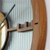 Zegary ścienne 16 -calowe drewniane zegar stylowy dekoracja kreatywna cichy kwarc