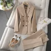 Kvinnors kostymer Blazers Advanced Business Suit Women's Spring and Autumn Goddess Fan Yangqi Career Interview Casual Suit Suits For Women 230426