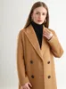 Dameswolmix 100 revers overjas riem DoubleBreasted herfst winter lange jas trenchcoat dames trf za vrouwelijke kleding 19 231124