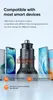 メタルデュアルUSB高速車充電器45W PDオートシガレットライター充電LEDトラックタイプCアダプター用Huawei Samsung Car-Charge Car-Charger Cay Quick Charge