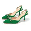 Sapatos de vestido 2023 Terbaru DeSain Italia Afrika Wanita Hak Tinggi Ujung Running Sandal Pesta Pernikahan Fuchsia Warna Sepatu Dan Set 230425