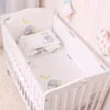 sets Bedding sets 5pcs/set Summer Baby Bedding Set born Crib Around Protector Bumper Cushion Infant Cot Bed Fence Set Breathable Baby S