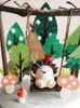 Festliga leveranser första parti Happy Birthday Topper Cake Hedgehog A Swing Decor Hawaiian Party Baking Decoration Tools