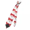 Bow Ties Noel Baba Sakal Mutlu Noel Kazıları Erkek Kadın Moda Polyester 8 cm Dar Boyun Kravat Tişört Aksesuarları Cravat Hediye