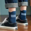 Skarpetki męskie 5 Pair 10pcs Casual Long Sock Sock Miękki oddychający bawełniany sport sportowy chłopiec wygodna rurka dla mężczyzn