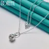 Collane con ciondolo DOTEFFIL Collana con ciondolo a sfera in argento sterling 925 da 18 pollici per le donne Gioielli con ciondolo moda fidanzamento matrimonio 230426