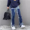 Herr jeans y2k mode bläck målning baggy staplade jeans kpop lastbyxor för män kläder kvinnor lyx denim byxor ropa hombre 231124