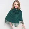 Шарфы осени мода Женщины сплошной цвет искусственный кашемирный шарф зимний теплый простые пашмины и обернуть на открытом воздухе на открытом воздухе.