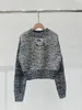 1122 2023 Milano Runway Autunno maglione donna marca stesso stile maglione grigio albicocca manica lunga girocollo alta qualità donna qian
