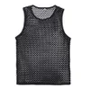 Débardeurs pour hommes Été Sexy Mesh Creux Gym Débardeur Hommes Sexy Vêtements Bodybuilding Chemise Sans Manches Fitness Gilet Muscle Singlets Workout Tank 230425