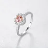 Français romantique coloré coeur gemme haut de gamme bague femmes mode marque de luxe 3A Zircon s925 bague en argent Sexy charme femme mariage bijoux saint valentin cadeau