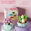 12 Packungen Sukkulente Kreativer Blumenstrauß Bausteine Kleine Steine DIY Zusammengebautes Spielzeug Sammelbare Mini-Topfpflanzen Blumen Bausätze Spielzeug-Sets