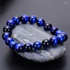 Strand Top Grade Natural Azul Profundo Olho de Tigre Semi Gem Stone Beads Requintado Jóias Fazendo Pulseira Diy Para Mulheres Homens