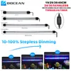 Lightings Docean Aquarium LED Fish Tank Light19/29/39/49CM EU Plug Waterproof Submersible Fish Tank Lamp Dimble 3 Color Lägen Lighting