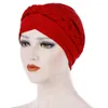 MANYUE-CO Frauen India Hat Muslimische Hijabs 2023 Rüschen Krebs Chemo Beanie Turban Wickelmütze Hüte Femme Kopftuch