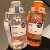 Plastic waterfles voor drinken Draagbare fiets Sport Thee Koffiekopje Keukengereedschap Kinderwaterfles voor school Transparant