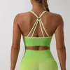 Yoga Outfit Gradiente Cor Sem Costura Calças Esporte Conjunto Mulheres Crop Top Bra Sportsuit Wear Workout Fitness Gym Roupas