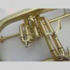 Wysokiej jakości Flugelhorn BB B Flat Flugelhorn mosiężne instrument z twardą skrzynią, ustnik, materiał i rękawiczki