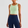 Yoga -outfit Solid Color Fitness Sports beha dames hoge nek crop top ondersteuning gym strakke ondergoed vaste borstkussen push omhoog lingerie