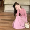 女の子のドレス春秋の女の子ドレス幼児ティーベビーキッズ子供服基本的なリブニットコットンパッチ2-8y