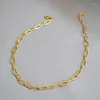 Catene WT-BFN013 Collana a catena a maglia intagliata con motivo grande all'ingrosso 18k oro reale placcato in ottone metallo semplice gioielli per veicoli 10 pezzi